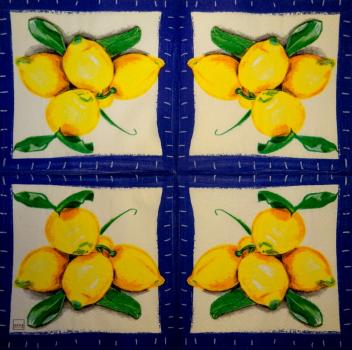 059 Lemons,  Oranges - 3 ply (blue) - Home Fashion